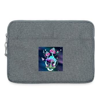 Magic Mushrooms Space art - Laptoptasche 15" - Grau meliert - Vorne