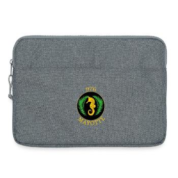 Mayotte - Sacoche pour ordinateur portable 15 pouces - gris chiné - Devant