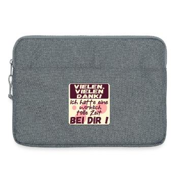 Dankbare Zeit - Abschiedssprüche - SICH BEDANKEN - Laptoptasche 15" - Grau meliert - Vorne