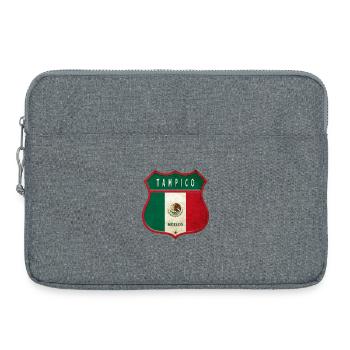 Motif écusson Tampico Mexico - Sacoche pour ordinateur portable 15 pouces - gris chiné - Devant