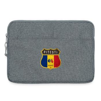 Armoiries de Pitești Roumanie - Sacoche pour ordinateur portable 15 pouces - gris chiné - Devant