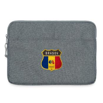 Armoiries de Brasov Romania - Sacoche pour ordinateur portable 15 pouces - gris chiné - Devant