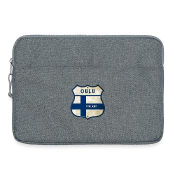 Écusson Oulu Finland - Sacoche pour ordinateur portable 15 pouces - gris chiné - Devant