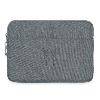Einfaches, einzigartiges Naturdesign - Laptoptasche 15" - Grau meliert - Vorne