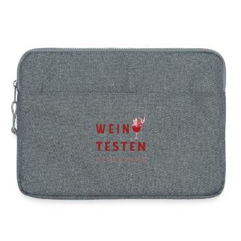Wein Tester Design - Laptoptasche 15" - Grau meliert - Vorne