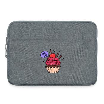 Cupcake Statement Nachspeise Backen Süßigkeiten - Laptoptasche 15" - Grau meliert - Vorne