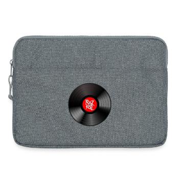 Vinyle Rock 'n' Roll : un t-shirt de déclaration - Sacoche pour ordinateur portable 15 pouces - gris chiné - Devant
