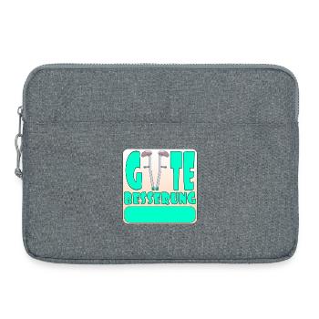 Gute Besserung Krankenhaus - GEHHILFE - VORNAME - Laptoptasche 15" - Grau meliert - Vorne