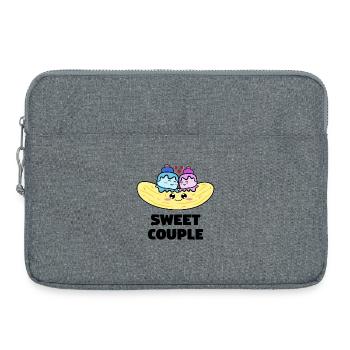 Süßigkeiten Nachspeise Statement Naschen Kalorien - Laptoptasche 15" - Grau meliert - Vorne