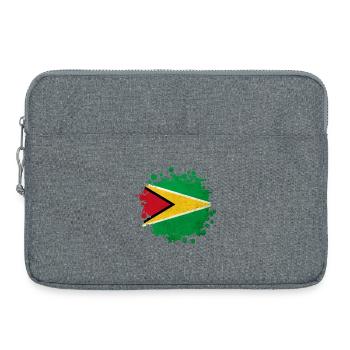 blob drapeau de la Guyane - Sacoche pour ordinateur portable 15 pouces - gris chiné - Devant