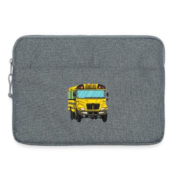 School bus - Laptop bag 15" - heather grey - Front
