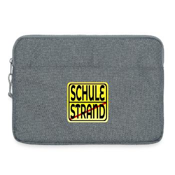 Ferienende Schulanfang - Laptoptasche 15" - Grau meliert - Vorne
