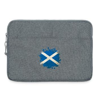 Schottland Klecks Flaggen Design - Laptoptasche 15" - Grau meliert - Vorne
