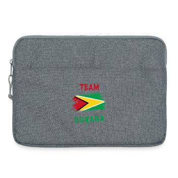 Drapeaux de l'équipe Guyane - Sacoche pour ordinateur portable 15 pouces - gris chiné - Devant