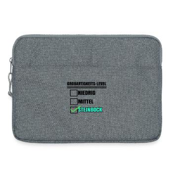 Steinbock Statement Horoskop Tierkreis Astronomie - Laptoptasche 15" - Grau meliert - Vorne