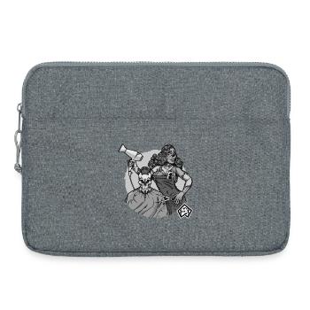 Hairdresser, Hairdresser, Hairdresser, Hairdresser, Skull - Laptop bag 15" - heather grey - Front