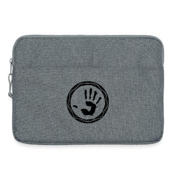 Abdruck Hand - Laptoptasche 15" - Grau meliert - Vorne