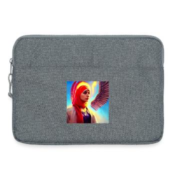 Foulard Fille avec Angel Wings Art - Sacoche pour ordinateur portable 15 pouces - gris chiné - Devant
