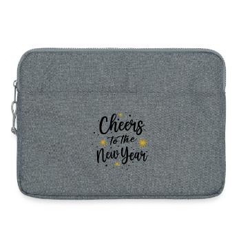 Éclat d’étoile dorée Nuit noire - Sacoche pour ordinateur portable 15 pouces - gris chiné - Devant