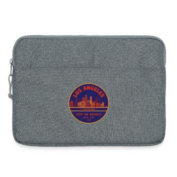 Portrait de la ville sur la ligne d’horizon de Los Angeles - Sacoche pour ordinateur portable 15 pouces - gris chiné - Devant