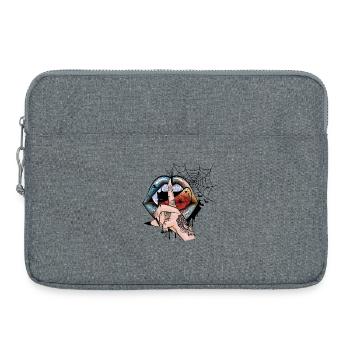 Vampire Halloween - Sacoche pour ordinateur portable 15 pouces - gris chiné - Devant