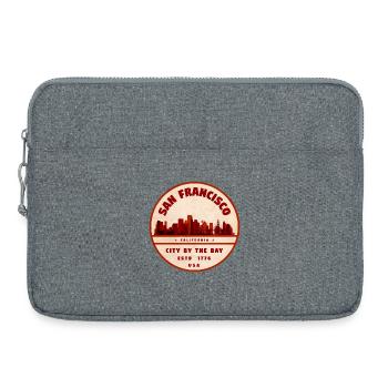 San Francisco Stadtbild Vintage Badge - Laptoptasche 15" - Grau meliert - Vorne