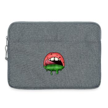 Watermelon lips - Laptop bag 15" - heather grey - Front
