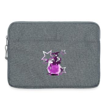 kristallkugel, hexen Design, sternmuster, Outlines - Laptoptasche 15" - Grau meliert - Vorne