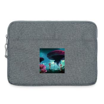 De superbes méduses flottent dans le ciel - Sacoche pour ordinateur portable 15 pouces - gris chiné - Devant