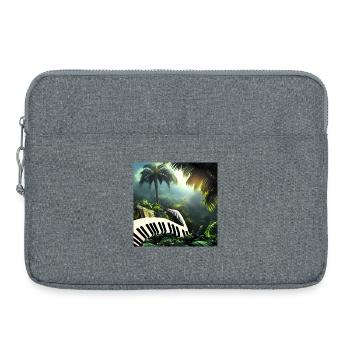 Piano dans la jungle - Sacoche pour ordinateur portable 15 pouces - gris chiné - Devant