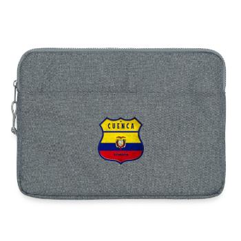 Cuenca Drapeaux de l'Equateur - Sacoche pour ordinateur portable 15 pouces - gris chiné - Devant
