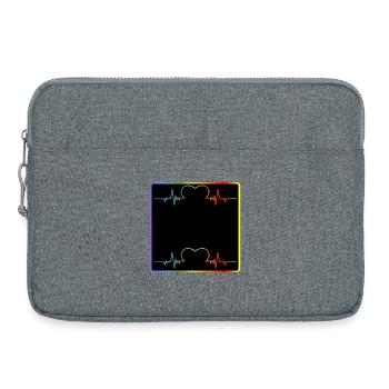 NAME TAG - CONCEVEZ-VOUS - RAINBOW COLORS - Sacoche pour ordinateur portable 15 pouces - gris chiné - Devant
