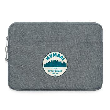 Mumbai Stadt der Träume Skyline - Laptoptasche 15" - Grau meliert - Vorne