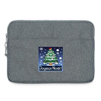 Sapin de Noël Football Festif - Sacoche pour ordinateur portable 15 pouces - gris chiné - Devant