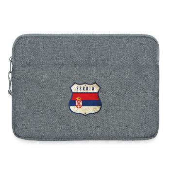 Serbia coat of arms flag design - Laptop bag 15" - heather grey - Front