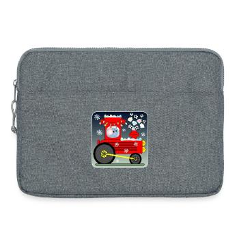 Fußball Lokomotive MAUS - Laptoptasche 15" - Grau meliert - Vorne