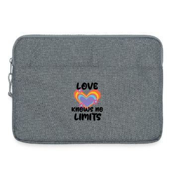 Herz Beziehung Liebe Lgbt Bisexuell Statement - Laptoptasche 15" - Grau meliert - Vorne
