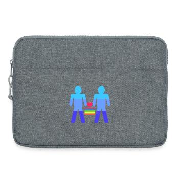 Heart Lgbt Arc-en-ciel du mariage homosexuel - Sacoche pour ordinateur portable 15 pouces - gris chiné - Devant