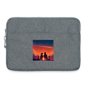 Lovers - Laptop bag 15" - heather grey - Front