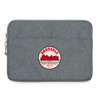 Brussels Belgium - Laptop bag 15" - heather grey - Front