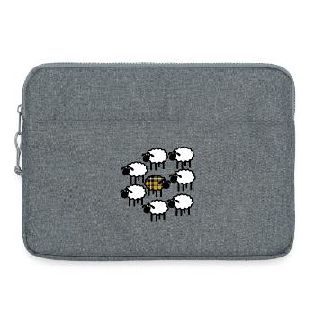Les moutons de Cornouaillais ne suivent pas le troupeau - Sacoche pour ordinateur portable 15 pouces - gris chiné - Devant