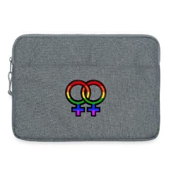 Stolz Gleichgeschlechtliche Ehe Lgbt Beziehung - Laptoptasche 15" - Grau meliert - Vorne