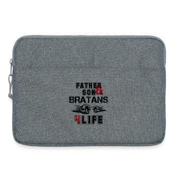 Le don de vie du père et du fils Bratan - Sacoche pour ordinateur portable 15 pouces - gris chiné - Devant