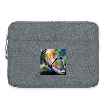 Picassopusherfish portrait wildlife - Laptop bag 15" - heather grey - Front