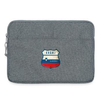 Kranj Slowenien Flaggen Wappen Design - Laptoptasche 15" - Grau meliert - Vorne