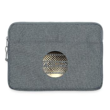 Techno disco ball gold - Laptop bag 15" - heather grey - Front