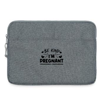 Parents Pregnancy Pregnant Statement Heart - Laptop bag 15" - heather grey - Front