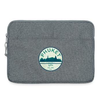 Phuket Skyline Vintage Abzeichen - Laptoptasche 15" - Grau meliert - Vorne