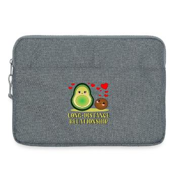 Long-distance relationship - Avocado FUNNY - Laptop bag 15" - heather grey - Front