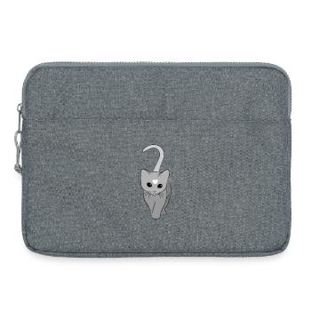 Ton gris Heart Cat - Sacoche pour ordinateur portable 15 pouces - gris chiné - Devant